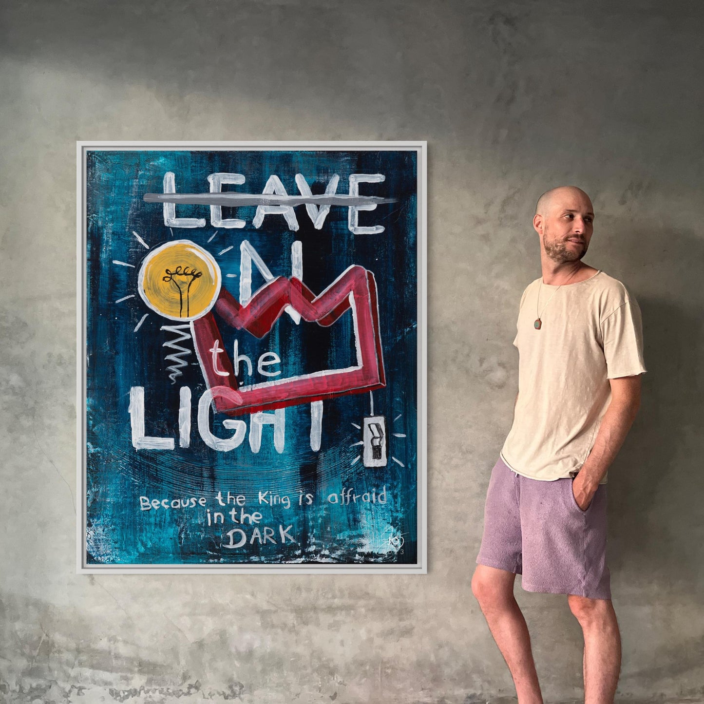 Canvas Print: "Leave on the light"