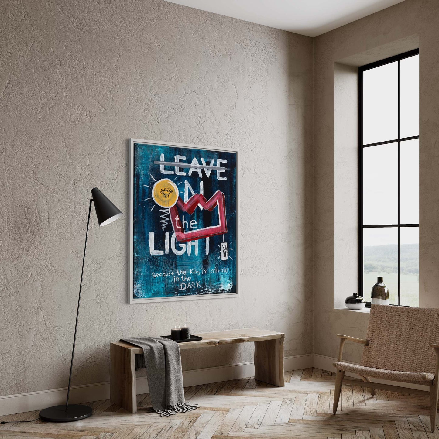 Canvas Print: "Leave on the light"