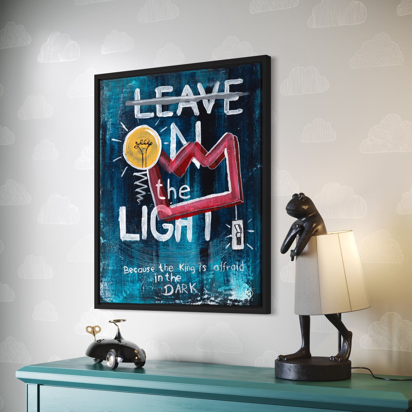 Canvas Print: "Leave on the light"