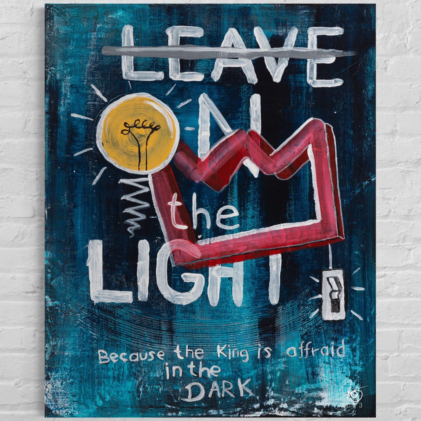 Canvas Print: "Leave on the light"