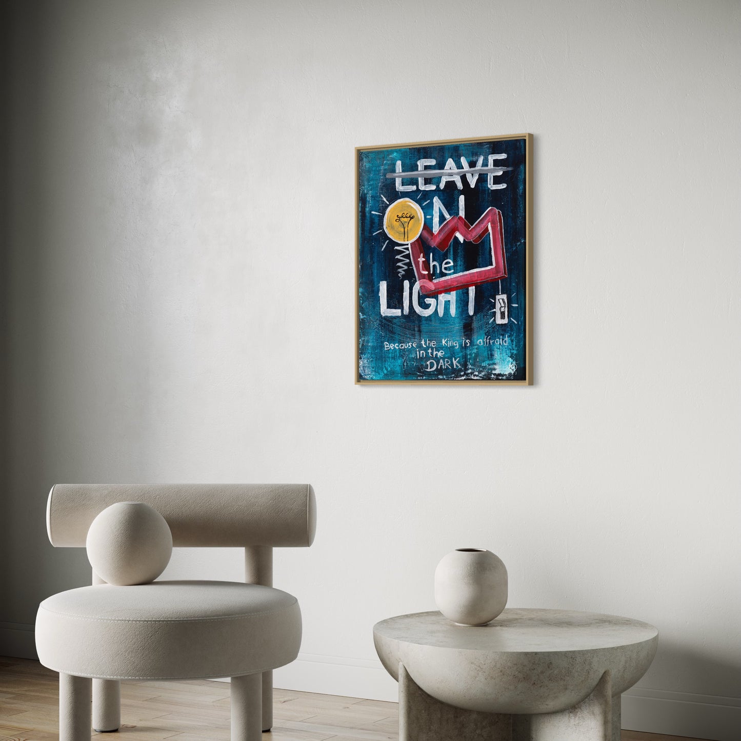 Canvas Print: "Leave on the light"